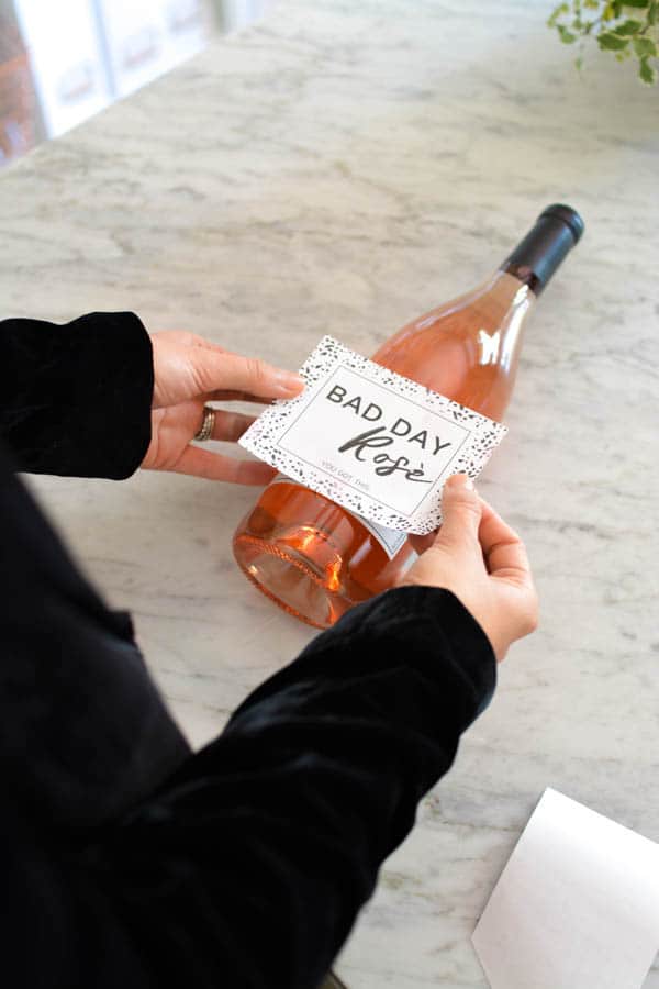 Free Printable Wine Label for a Fun Rosé Gift Idea for Girlfriends ...