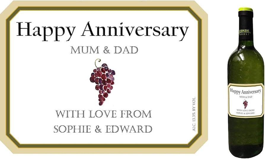 Party People PERSONALISED WINE BOTTLE LABEL - Amazon UK