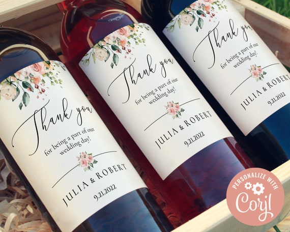 Wine Label Template, Printable Wine Label, Personalized Label ...