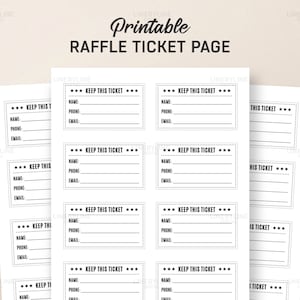 Blank raffle tickets  .de