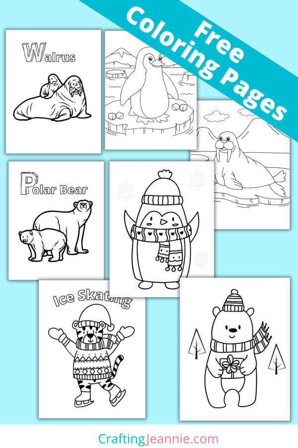 printable winter animal coloring pages