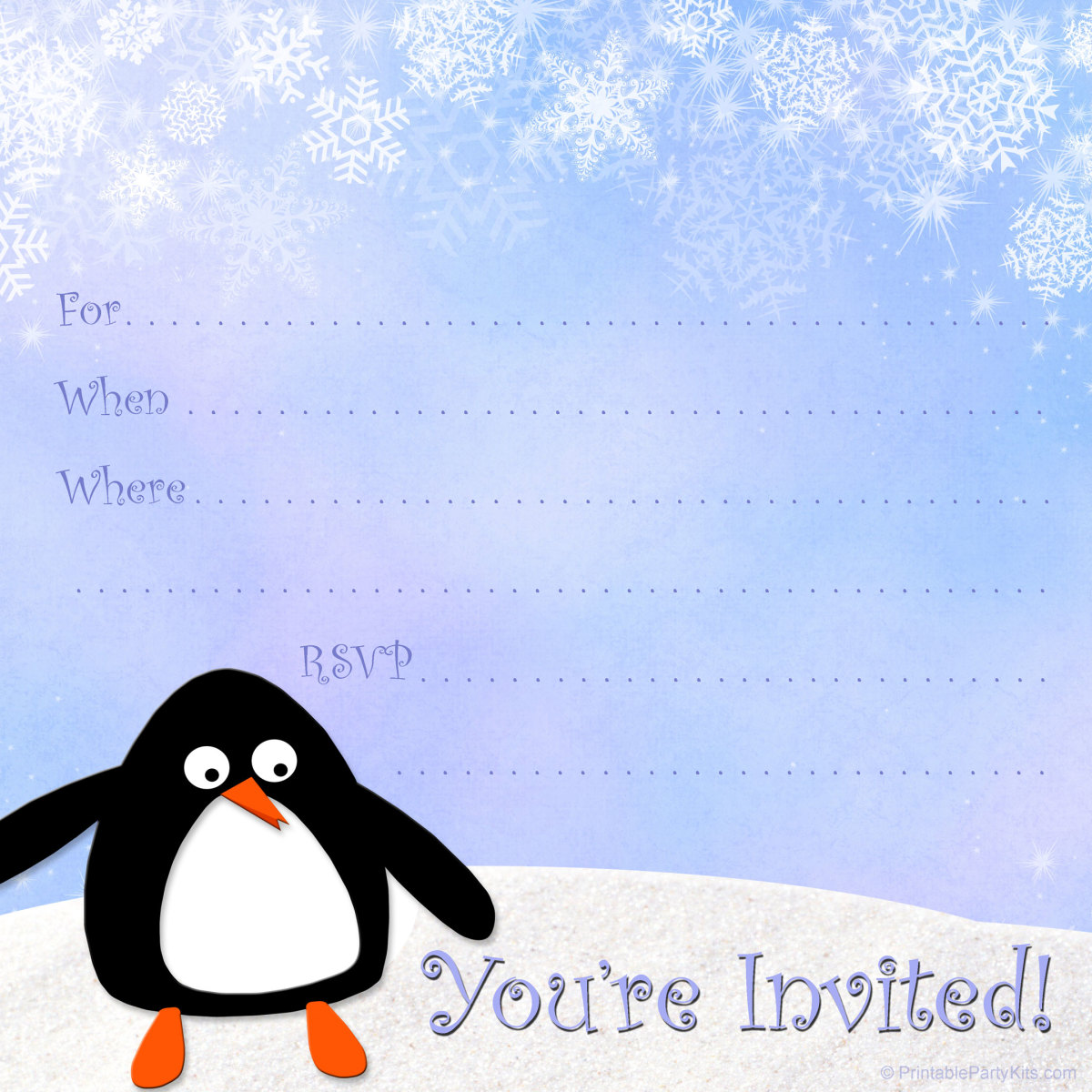 Free Winter Party Invitations Templates - HubPages - Worksheets Library