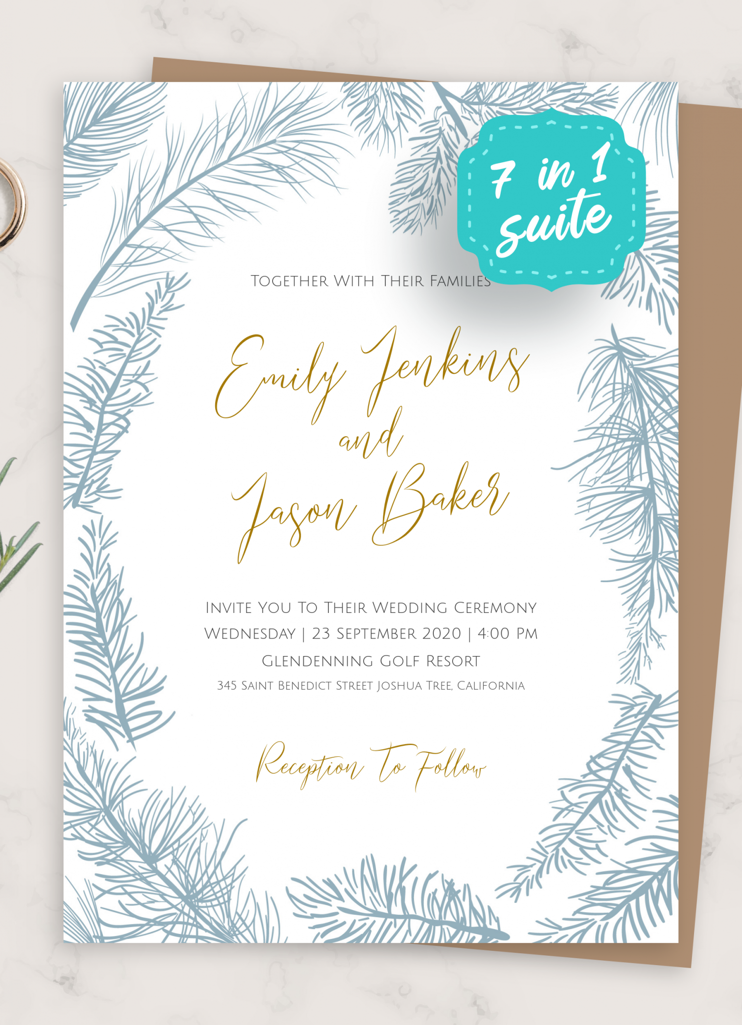 printable winter wedding invitations