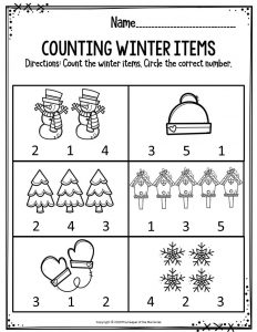 Winter Printable Preschool Worksheets - The Keeper of the Memories