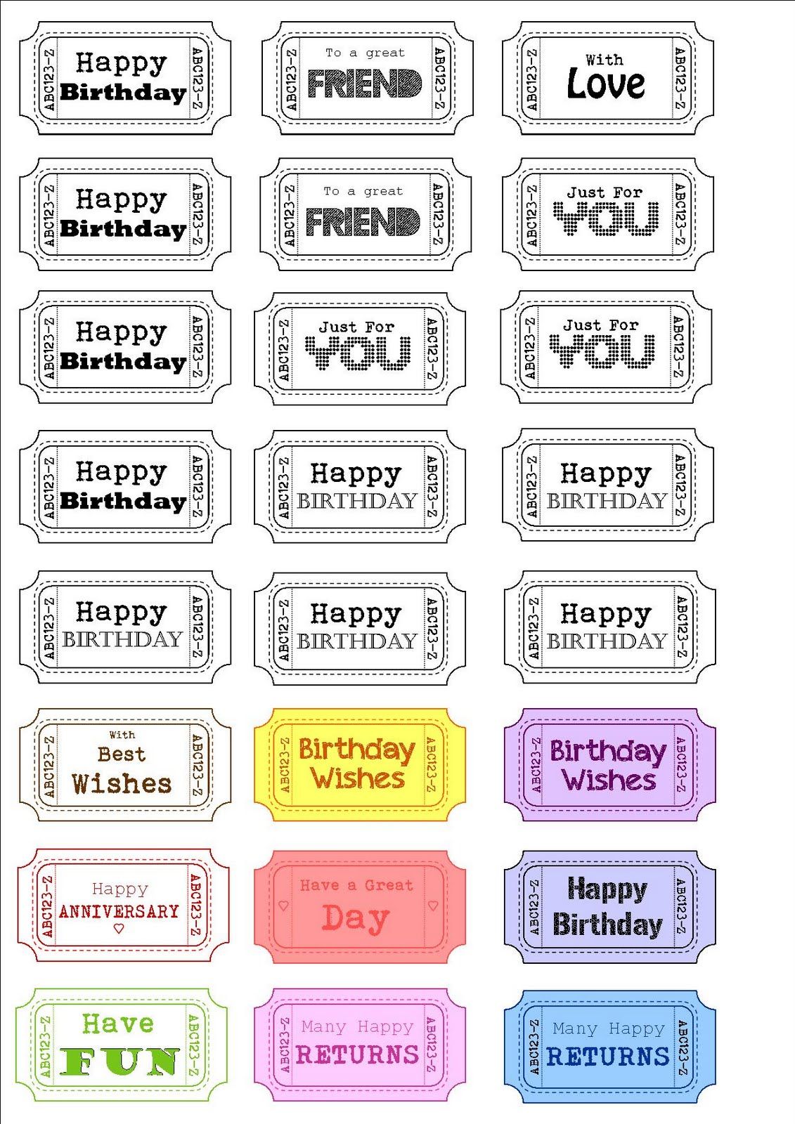Printable Tickets | Printable tickets, Raffle tickets printable ...