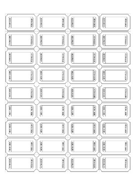 Printable raffle ticket | TPT