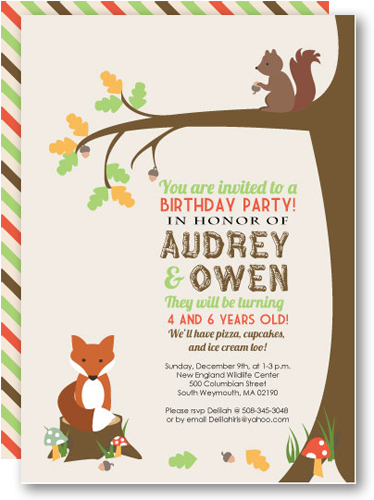 Free printable woodland birthday party invitations, Download Free ...