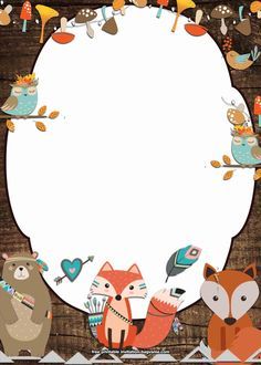 printable woodland birthday party invitations