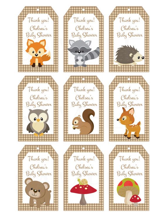 printable woodland tags