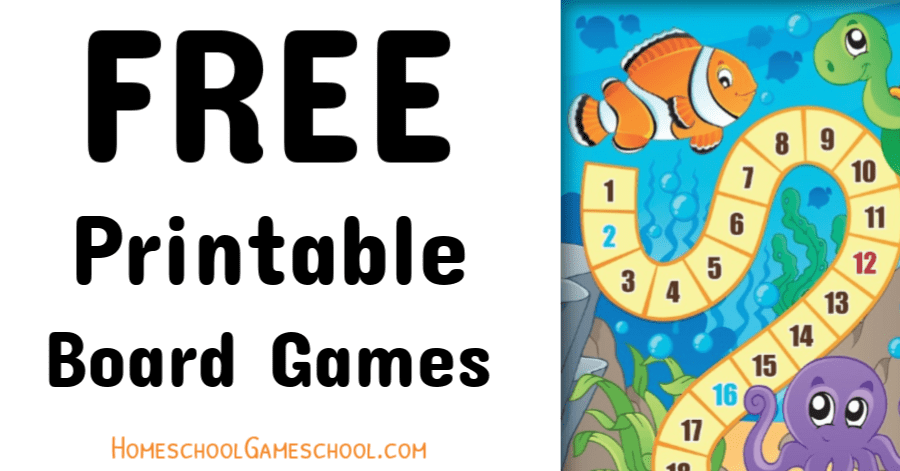Free Printable Board Games For Education, Fun, Or Any Occassion!