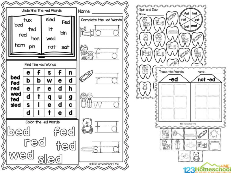 printable word family worksheet