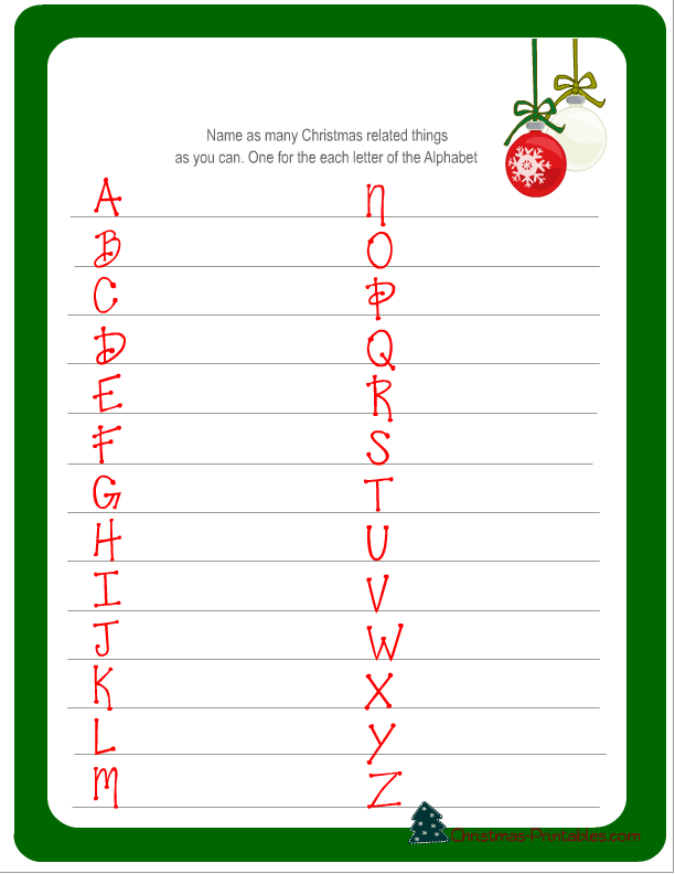 printable word games christmas