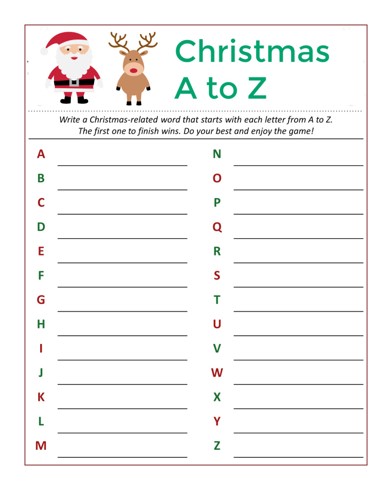 Free Printable Santas Christmas Word Game - Mama Likes This