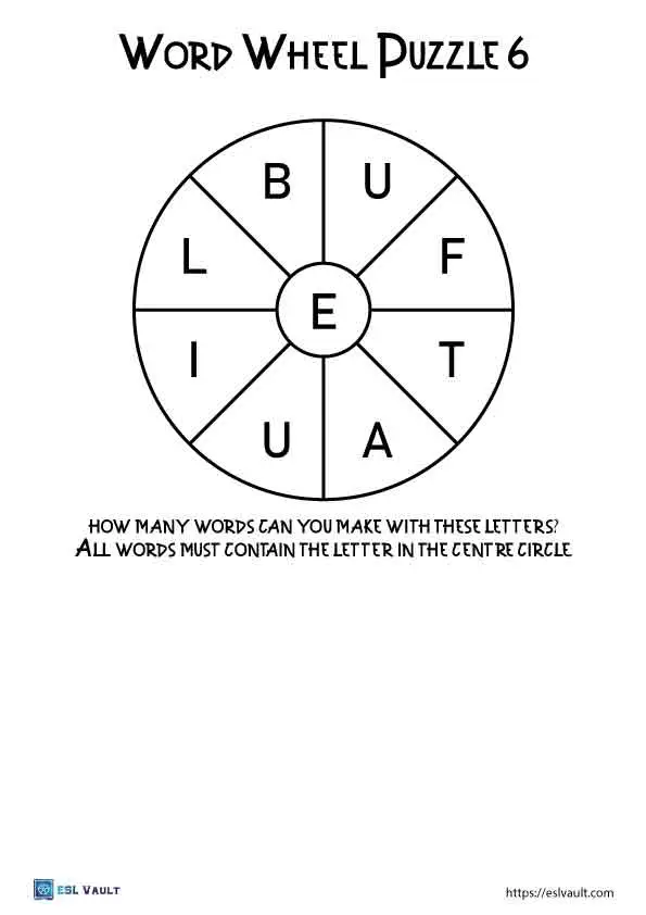 printable word games for 6th graders