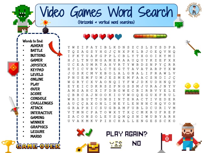 printable word games for 8 year olds