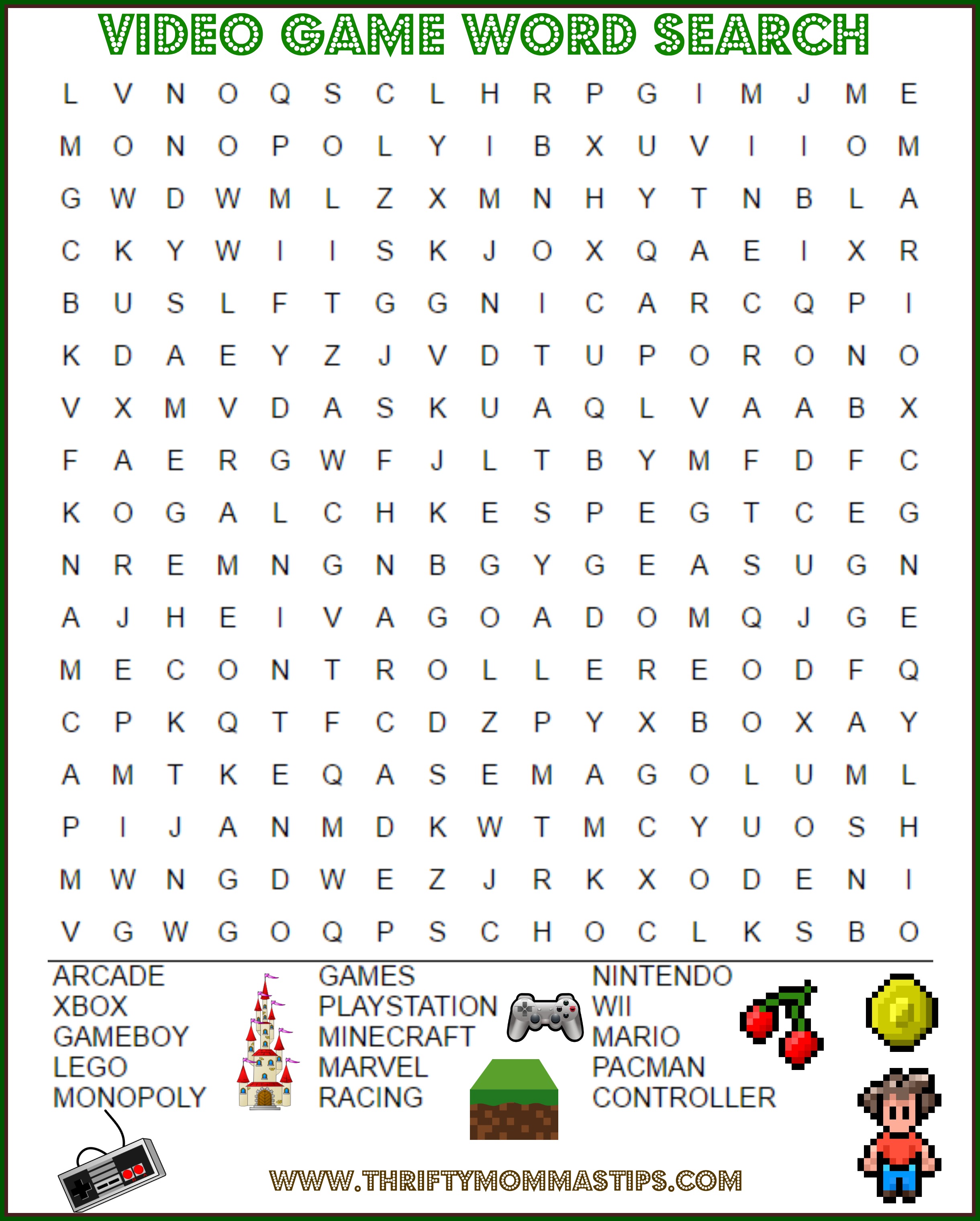 printable word games for 8 year olds