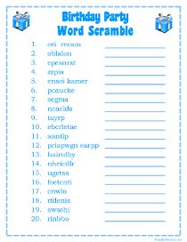Printable Word Scrambles - Print Free Word Scramble Games