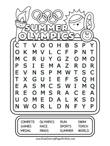 Free Printable Word Searches for Kids - Cute Coloring Pages For Kids