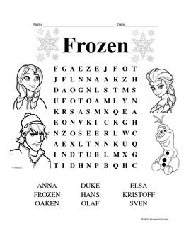 printable word search 5 year old