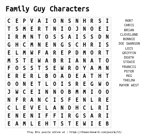 printable word search 5 year old