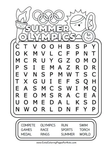 Free Printable Word Searches for Kids - Cute Coloring Pages For Kids