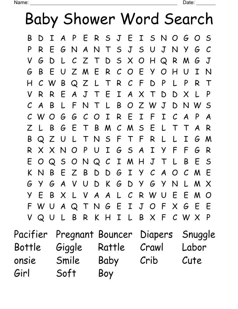 baby-shower-word-search-wordmint-worksheets-library for Word Search Generator Free Printable Baby Shower Word Search - WordMint - Worksheets Library for Word Search Generator Free Printable