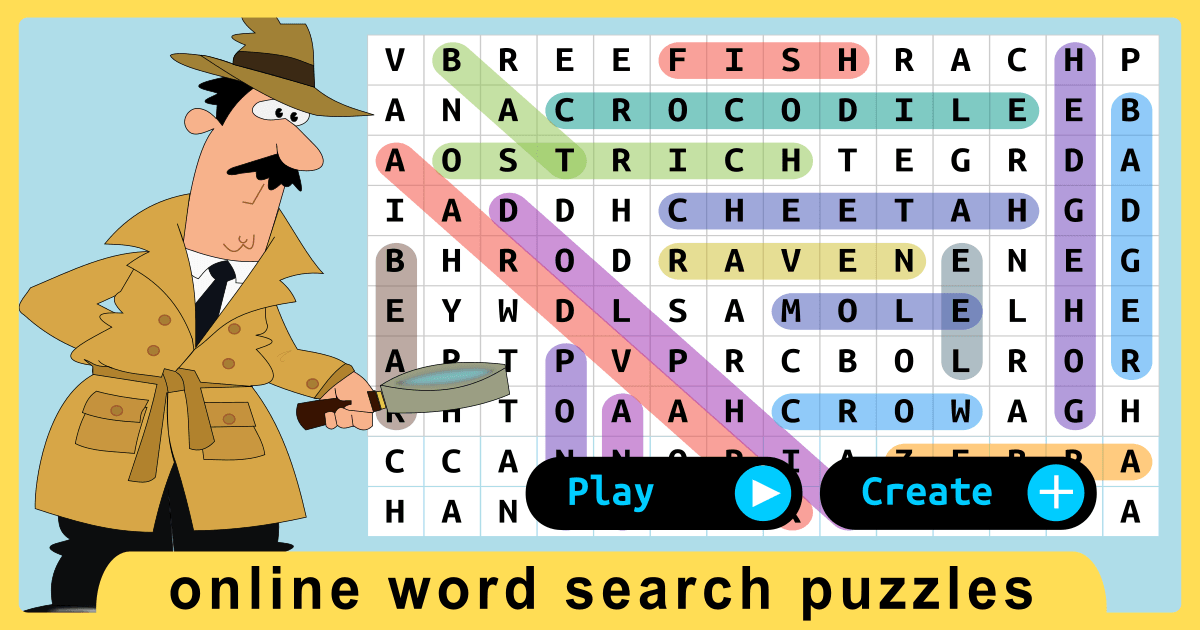 printable word search maker with answer key