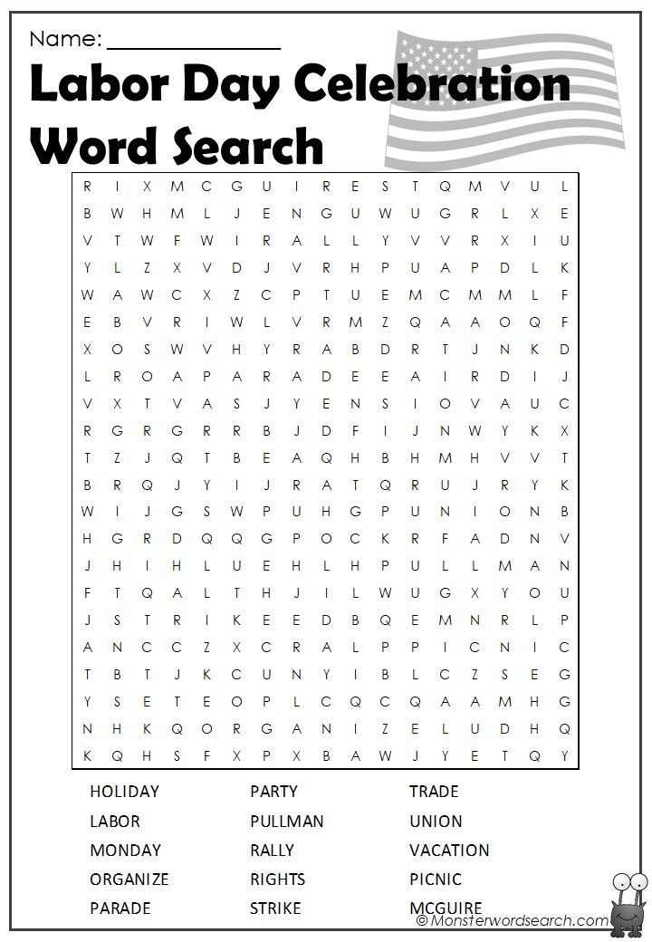 printable word search of the day