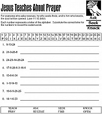 printable word search on prayer