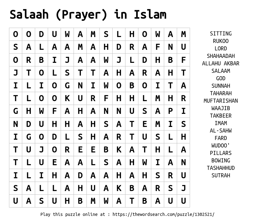 printable word search on prayer