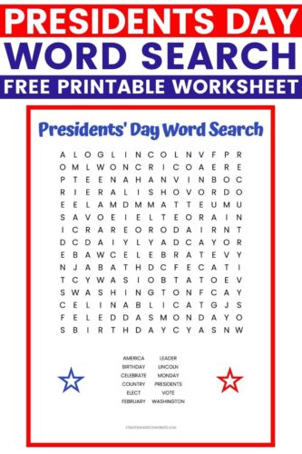 printable word search presidents