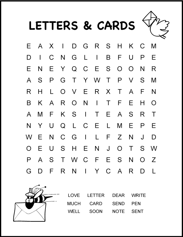 printable word search second grade