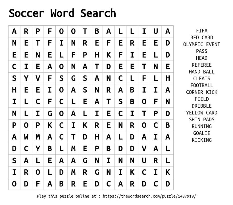 printable word search soccer