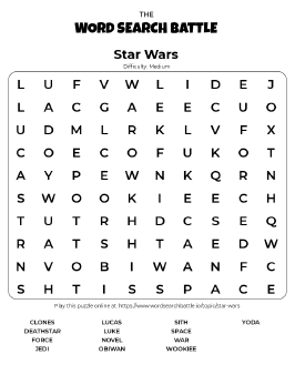 printable word search space