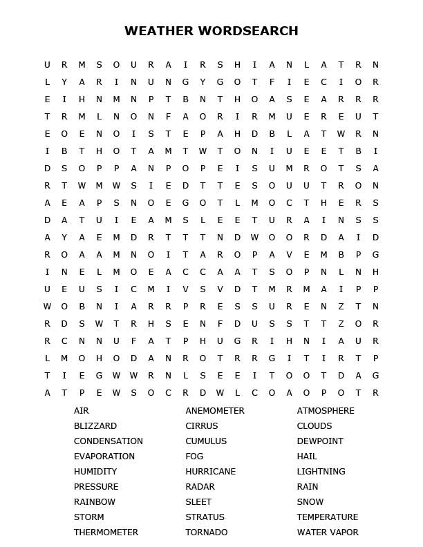 printable word searches 7th grade worksheet