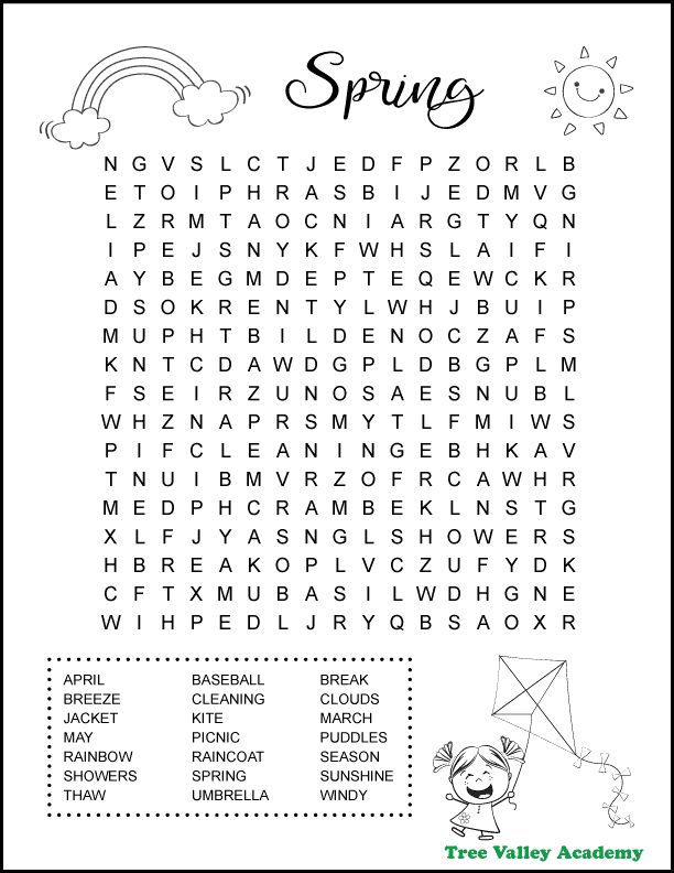 printable word searches 7th grade worksheet