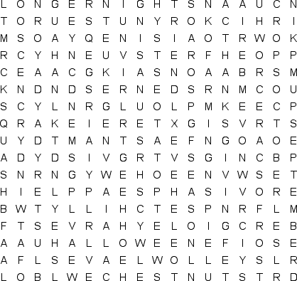 printable word searches autumn