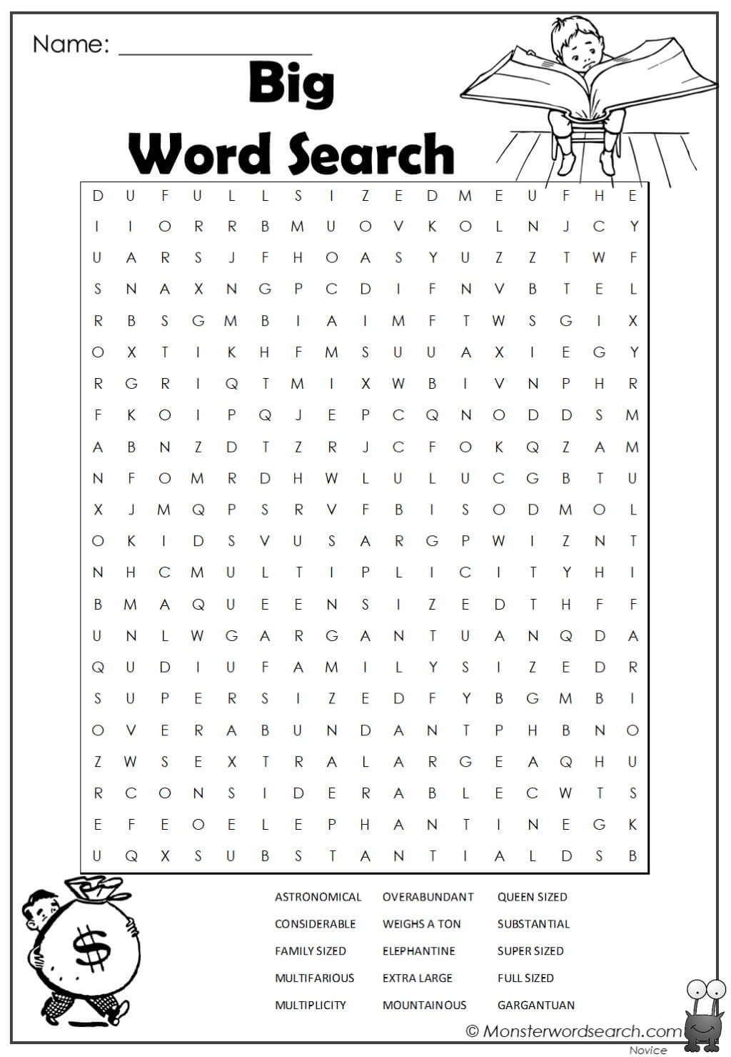 printable word searches big print