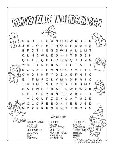 printable word searches christmas story