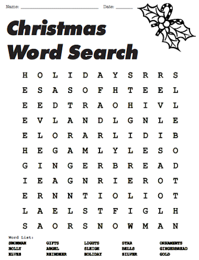 printable word searches christmas story