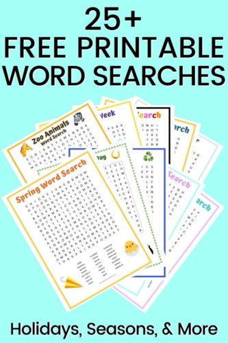 printable word searches for 10 year olds