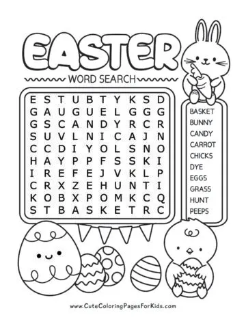 Free Printable Word Searches for Kids - Cute Coloring Pages For Kids