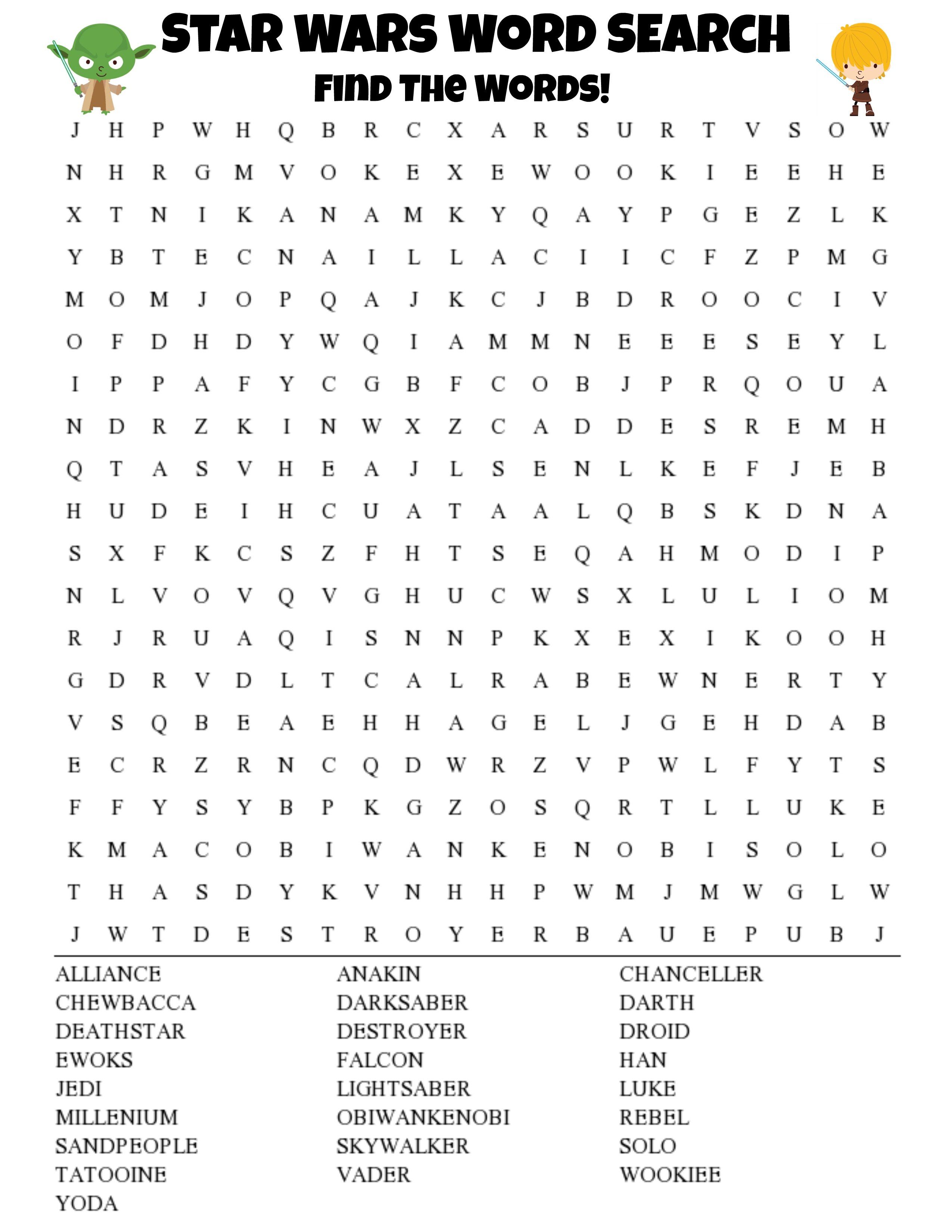 printable word searches for kids