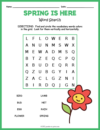 printable word searches for kids