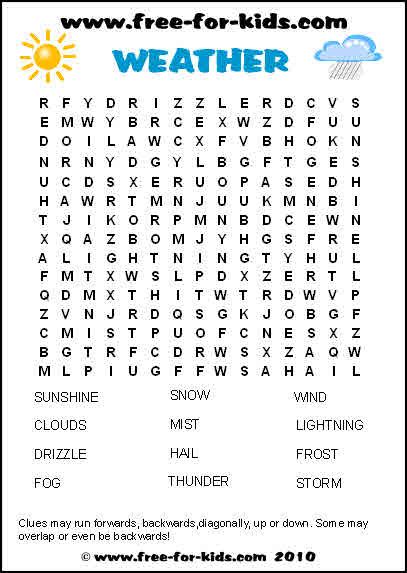 printable word searches for kids