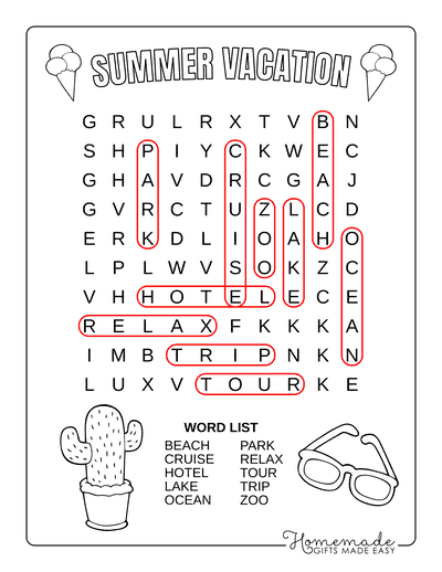 printable word searches for tweens