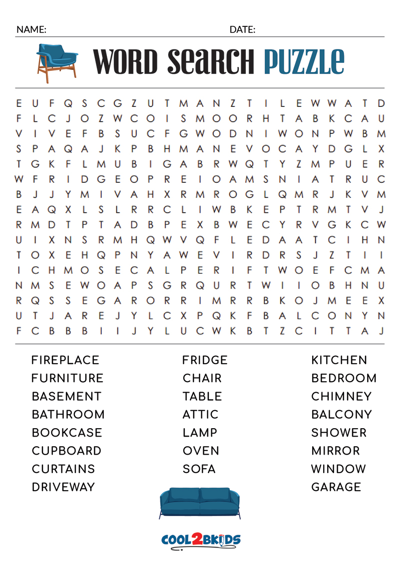 Printable Hard Word Search - Cool2bKids