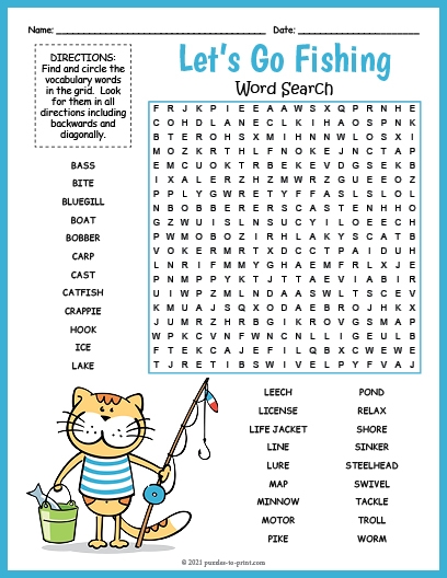 Free Printable Word Search Puzzle Games