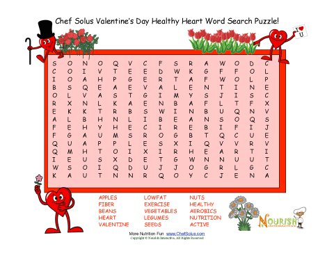 printable word searches valentines