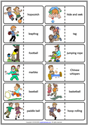 Children Games ESL Printable Dominoes Game For Kids